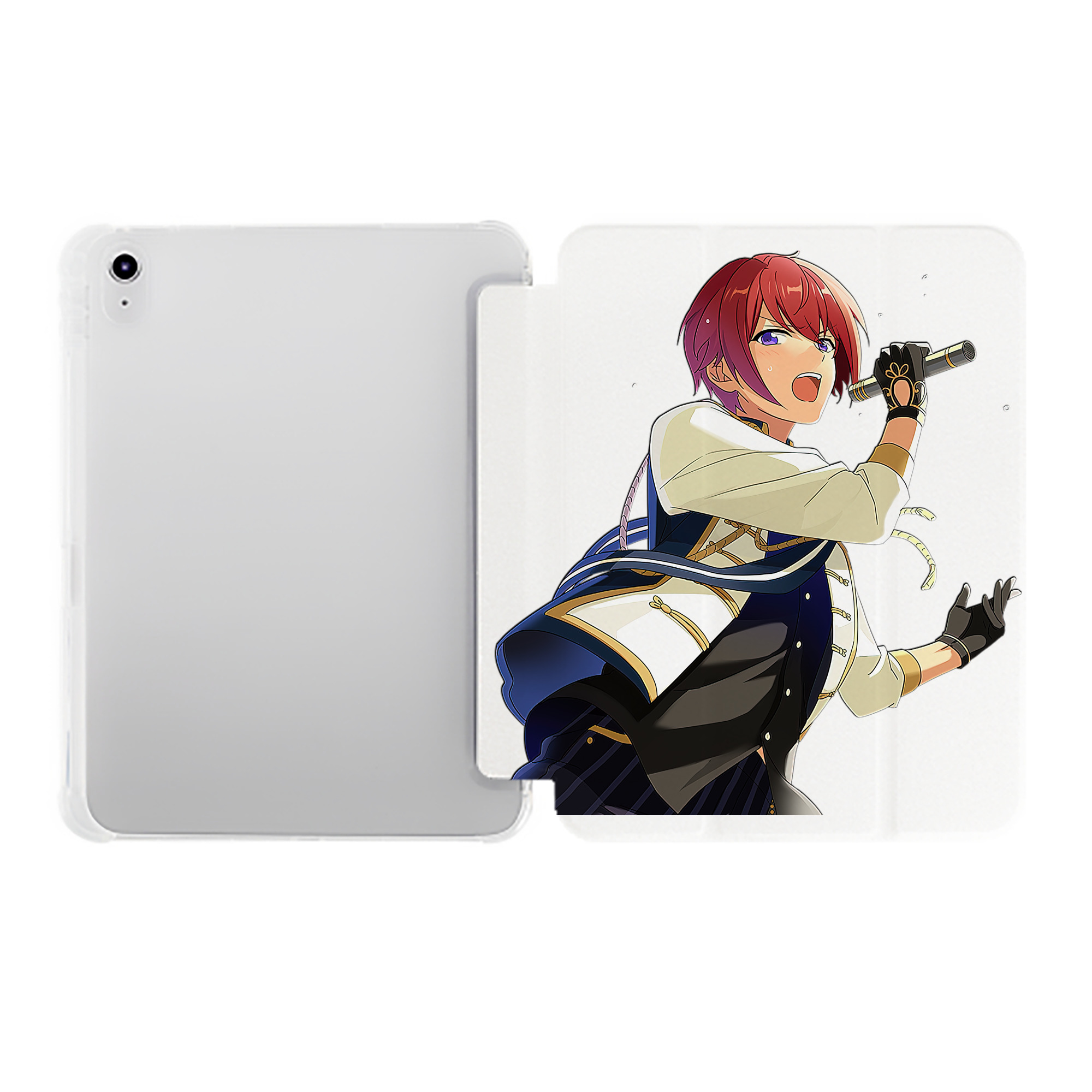 （画像用） あんさんぶるスターズ! Ensemble Stars IPad ケース ペン収納付き 三つ折りスタンド PUレザー×シリコン 対応機種9.5/10.5/10.9インチ